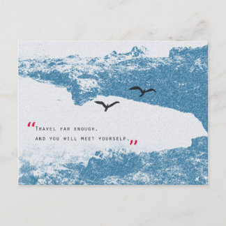 Landschaft inspirierende Worte Postkarte
