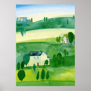 Landschaft Irland Aquarell Poster