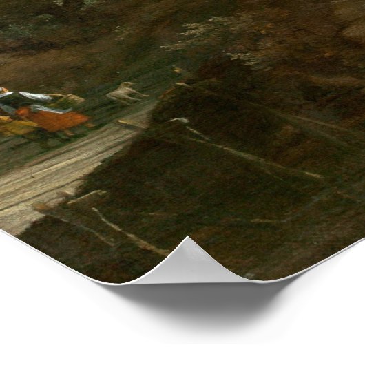 Landschaft: Jacob van Ruisdael Kunstgewerbe Poster (Ecke)