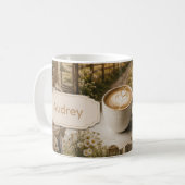 Landschaft Kaffee Szene Benutzerdefinierter Name Kaffeetasse (Vorderseite Links)