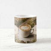 Landschaft Kaffee Szene Benutzerdefinierter Name Kaffeetasse (Mittel)