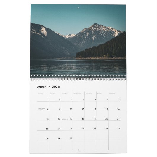 Landschaft Kalender (Mär 2026)