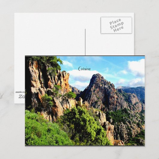 Landschaft Korsikas Postkarte (Vorne/Hinten)