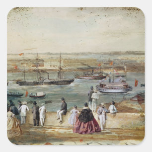 Landschaft Kubas Quadratischer Aufkleber