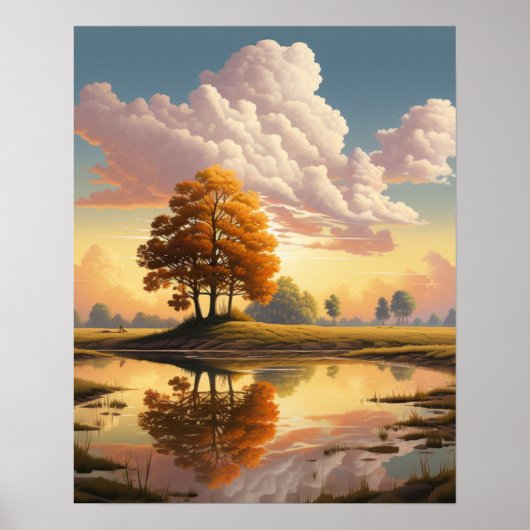 Landschaft Künstlerische Illustration Natur Poster (Vorne)