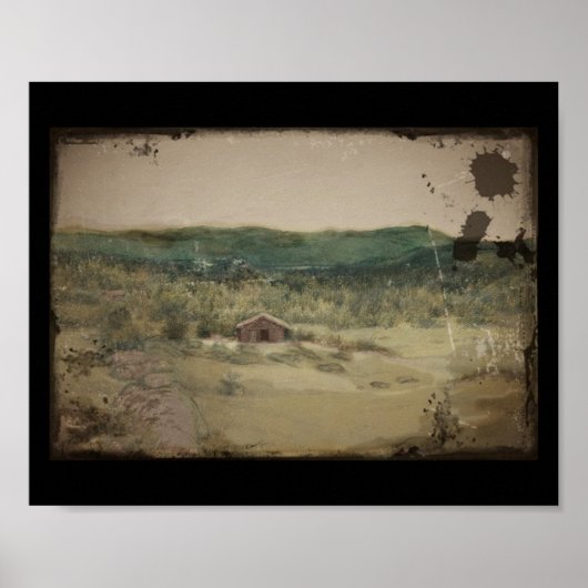 Landschaft (Landkarte) Poster (Vorne)