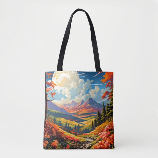 Landschaft Landschaft Illustration Tasche (Vorderseite)