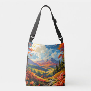 Landschaft Landschaft Illustration Tragetaschen Mit Langen Trägern