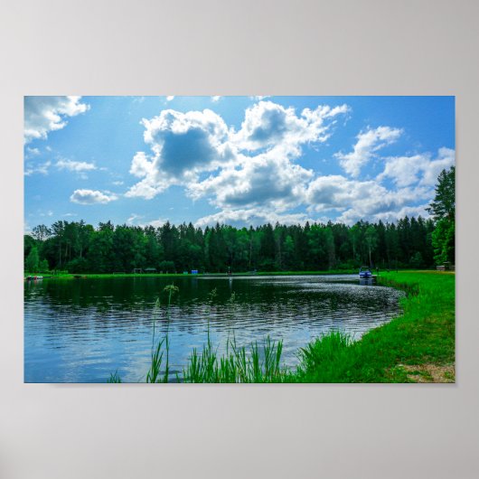 Landschaft Landschaft Lago Cloud Weißrussland Post Poster (Vorne)