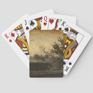 Landschaft Landschaft Rustikale Winterbäume Spielkarten