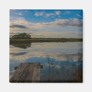 Landschaft Landschaft Seen Weißrussland Pier Magnet