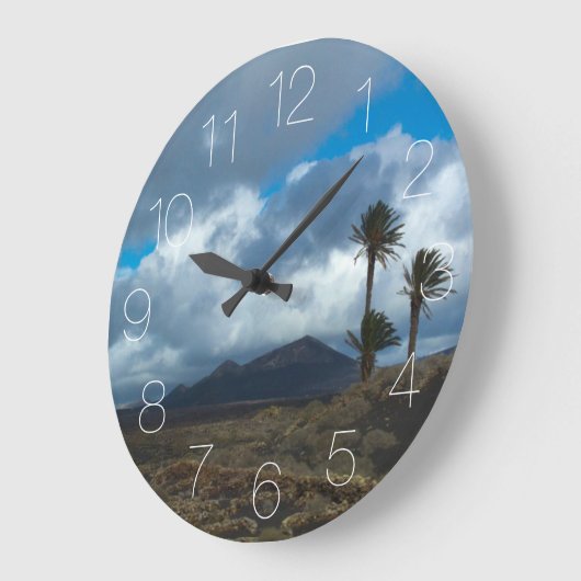 Landschaft Lanzarote Große Wanduhr (Winkel)