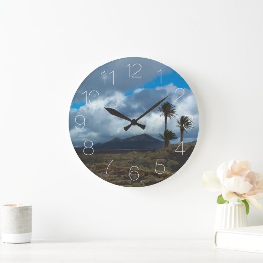Landschaft Lanzarote Große Wanduhr (Zuhause)