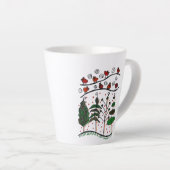 Landschaft Latte Tasse (Doodle - Handgezeichnet) (Rechte Ecke)