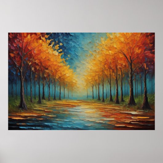 Landschaft Lebendige Farbe Fauvismus Impressionist Poster (Vorne)