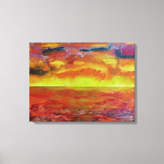 Landschaft, Leinwand im Hintergrund (Vorderseite)