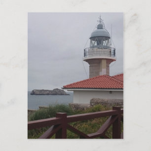 Landschaft Ligthhouse in Suances Kantabrien Spanie Postkarte