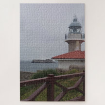 Landschaft Ligthhouse in Suances Kantabrien Spanie