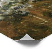 Landschaft Malerei Print Antique Village Wasserfar Poster (Ecke)