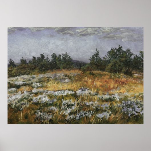 Landschaft Malerei Print Antique Village Wasserfar Poster (Vorne)