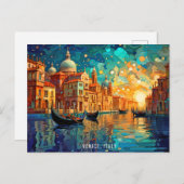 Landschaft Malerei Venedig Canals Italien Wandern Postkarte (Vorne/Hinten)