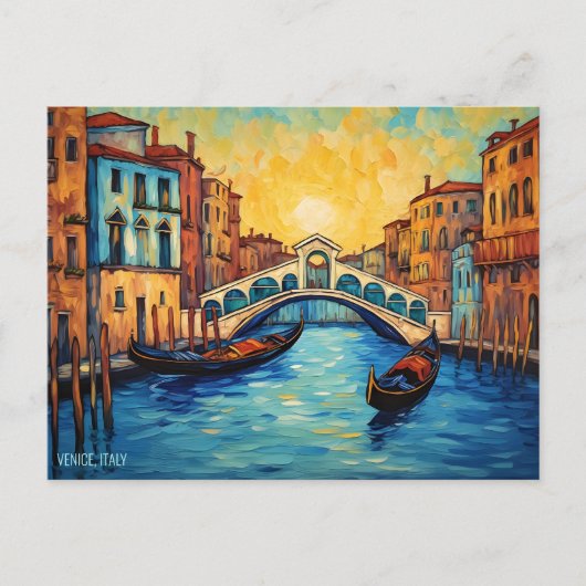 Landschaft Malerei Venedig Canals Italien Wandern Postkarte (Vorderseite)