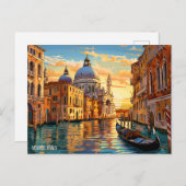 Landschaft Malerei Venedig Canals Italien Wandern Postkarte (Vorne/Hinten)