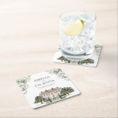 Landschaft Manor Wedding Rechteckiger Pappuntersetzer (Vor Ort)