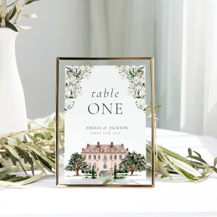 Landschaft Manor Wedding Tischnummer