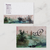 LANDSCHAFT MAREMMA TUSCANY Monogramm Perle Visitenkarte (Vorne/Hinten)