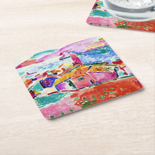 Landschaft, Matisse Rechteckiger Pappuntersetzer (angewinkelt)