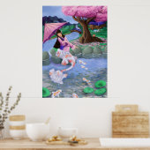 Landschaft Mermaid Koi Poster (Küche)
