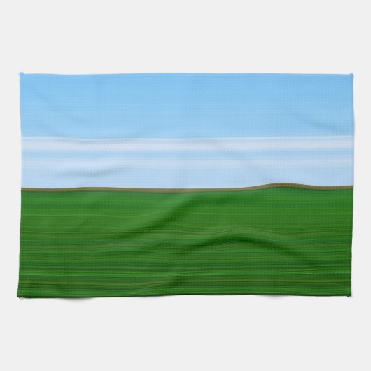 Landschaft - Minimalistischer Stil Geschirrtuch (Horizontal)