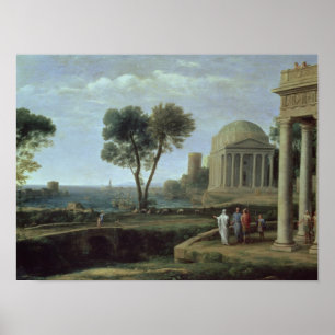 Landschaft mit Aeneas bei Delos, 1672 Poster