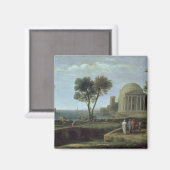 Landschaft mit Aeneas in Delos, 1672 Magnet (Vorderseite/Rückseite)