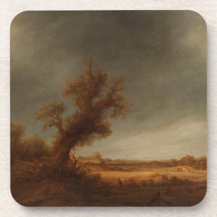 Landschaft mit alter Eiche, Adriaen van Ostade, Ca Getränkeuntersetzer