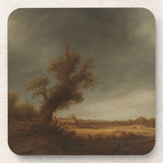 Landschaft mit alter Eiche, Adriaen van Ostade, Ca Getränkeuntersetzer (Vorderseite)