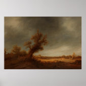 Landschaft mit alter Eiche, Adriaen van Ostade, Ca Poster (Vorne)