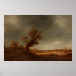 Landschaft mit alter Eiche, Adriaen van Ostade, Ca Poster