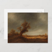 Landschaft mit alter Eiche, Adriaen van Ostade, Ca Postkarte (Vorne/Hinten)