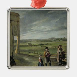 Landschaft mit Bauern, c.1640 Ornament Aus Metall