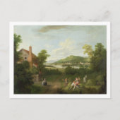 Landschaft mit Bauern, c.1730-40 (Öl auf Leinwand) Postkarte (Vorderseite)