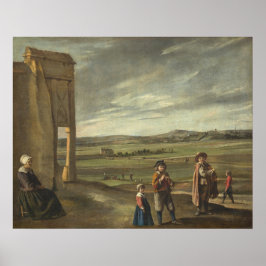 Landschaft mit Bauern - Louis Le Nain Fine Art Poster