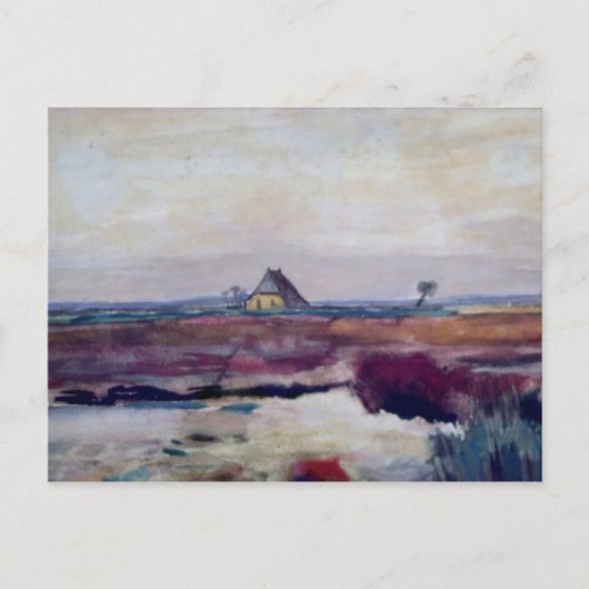 Landschaft mit Bauernhof, Vincent van Gogh Kunst Postkarte (Vorderseite)