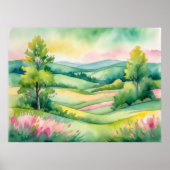 Landschaft mit Baumbestand Poster (Vorne)