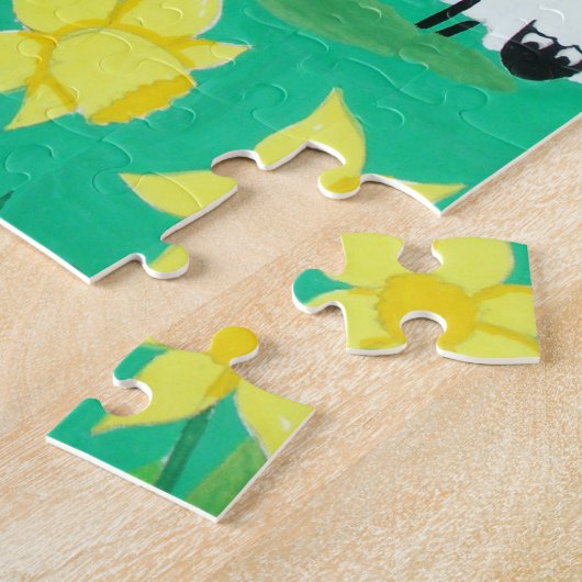 Landschaft mit Bäumen Hügel blauer Himmel und Scha Puzzle (Seite)