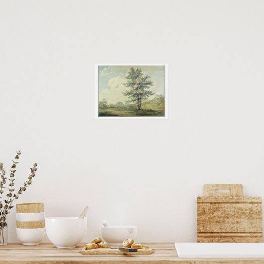 Landschaft mit Bäumen und Figuren, c.1796 (w/c übe Poster (Küche)