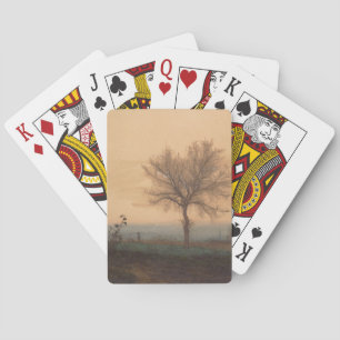 Landschaft mit Bäumen und Plowman Spielkarten