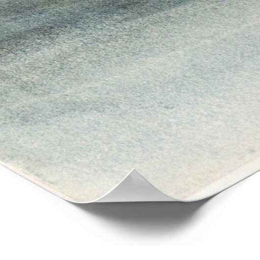 Landschaft mit Bäumen und Wasser Poster (Ecke)