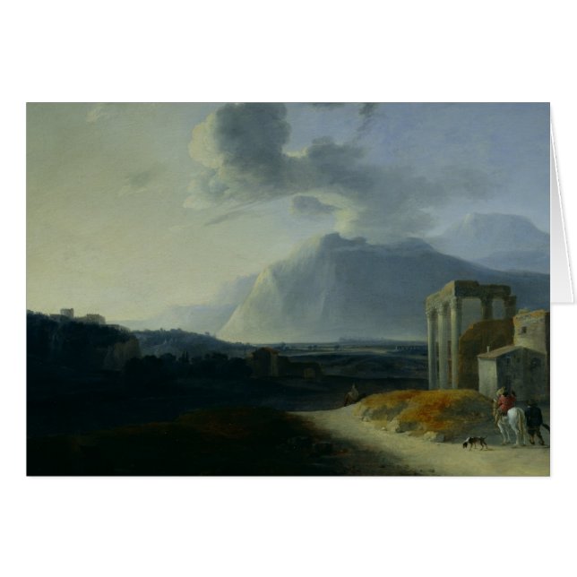 Landschaft mit Berg Stromboli (Vorderseite (Horizontal))